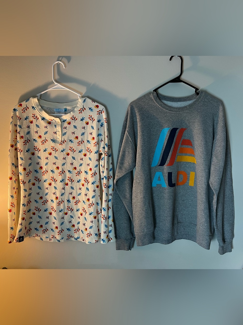 Aldi Gray Crewneck + Longsleeve Tee Bundle